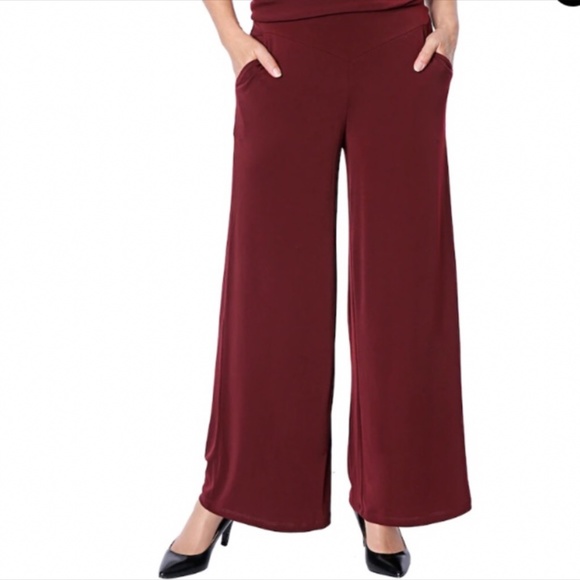 Kim & Co. High Rise Brazil Knit Palazzo Zen Pant - Picture 1 of 6